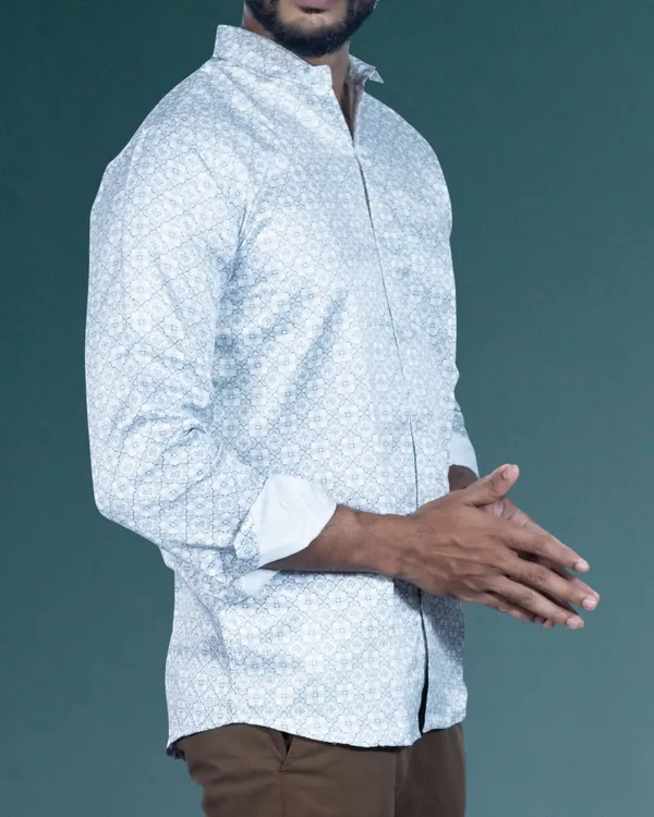 Mens__Regular_Fit_White_Shirt_Made_With_Premium_Satin_Printed_Cotton_Fabric