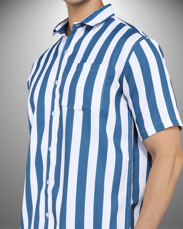 Mens_Popcorn_Textured_Striped_Blue_Shirt