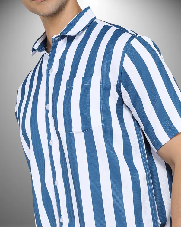 Mens_Popcorn_Textured_Striped_Blue_Shirt