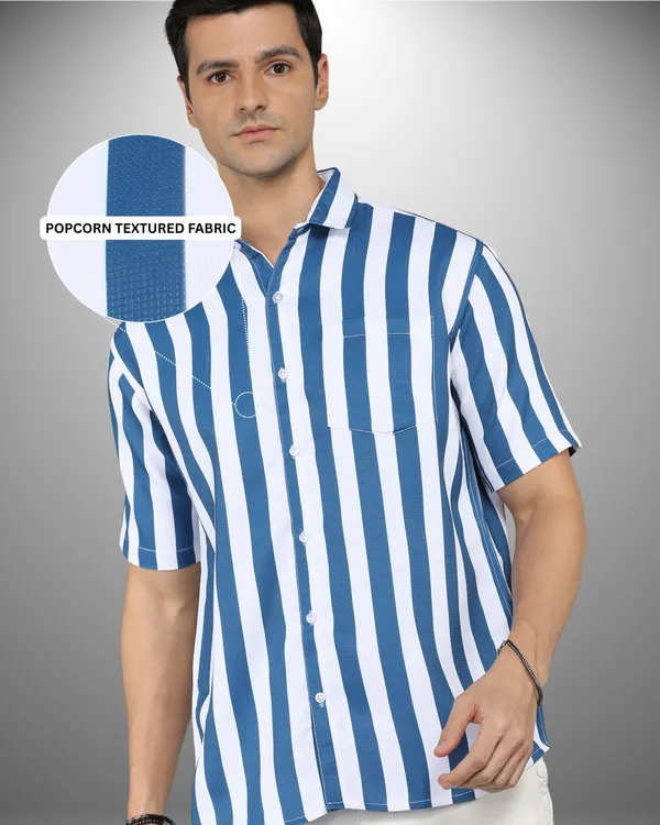 Mens_Popcorn_Textured_Striped_Blue_Shirt