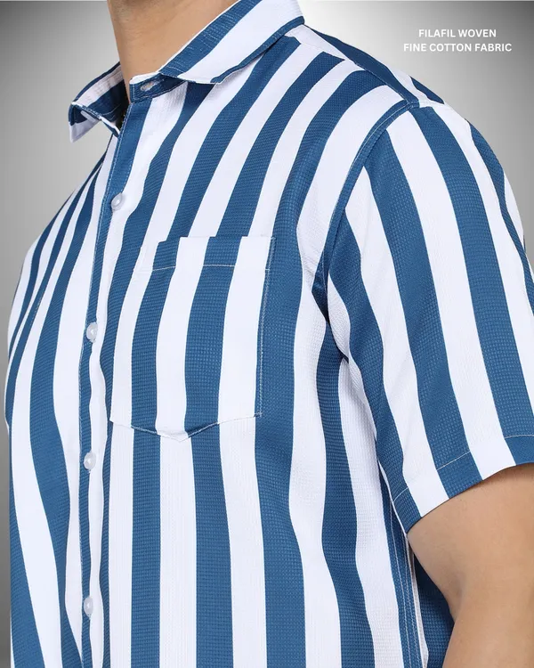 Mens_Popcorn_Textured_Striped_Blue_Shirt