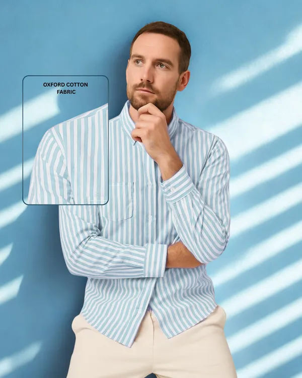 Mens_Striped_Casual_Blue_Shirt_Made_With_Premium_Oxford_Cotton_Fabric