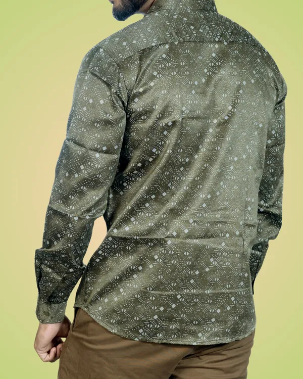 Mens__Regular_Fit_Green_Shirt_Made_With_Premium_Satin_Printed_Cotton_Fabric