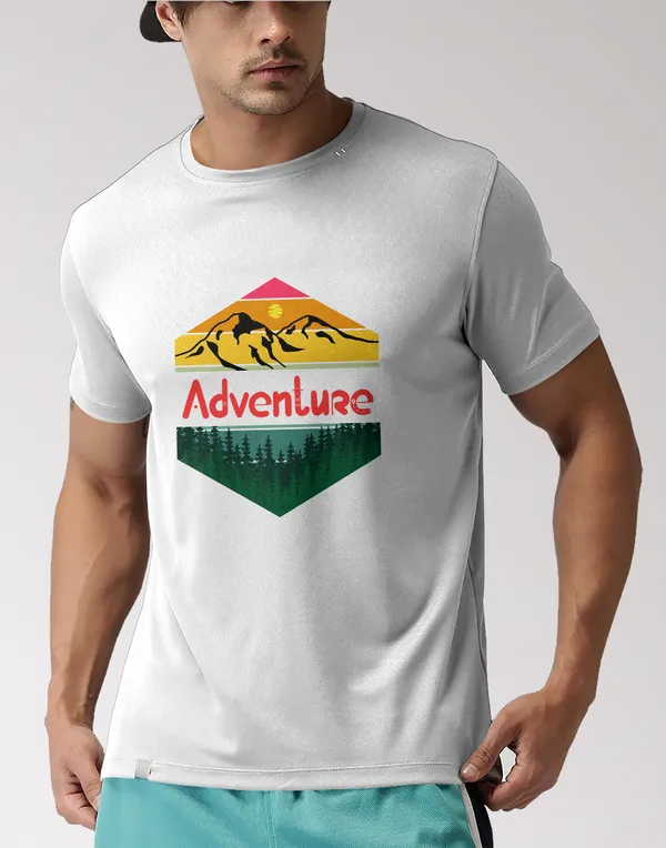 White_Adventure_Classic_Fit_Tshirt_For_Men_With_200_GSM_Biowashed_Cotton_Single_Jersey_Fabric