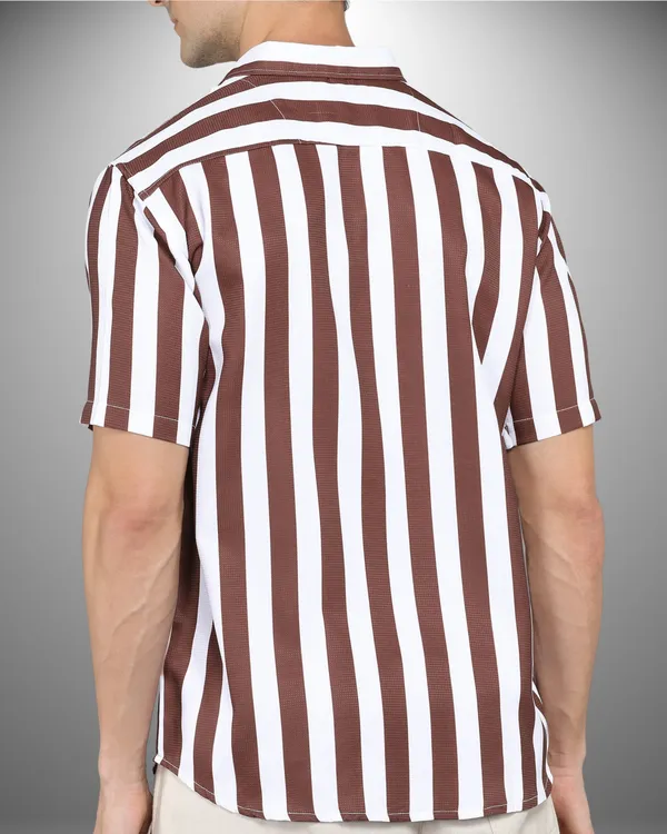 Mens_Popcorn_Textured_Striped_Brown_Shirt