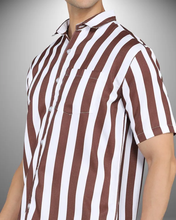 Mens_Popcorn_Textured_Striped_Brown_Shirt
