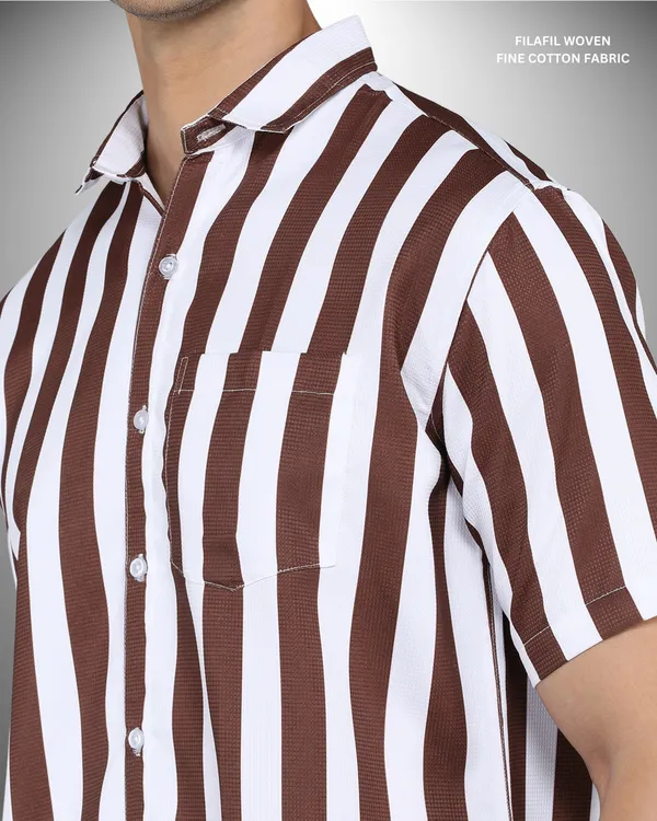 Mens_Popcorn_Textured_Striped_Brown_Shirt