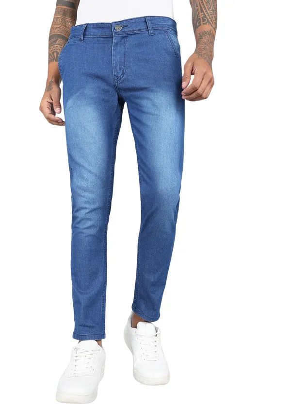 Ice_Blue_Tapered_Fit_Solid_Jeans_For_Men_With_Cotton_And_Viscose_Blend_Fabric