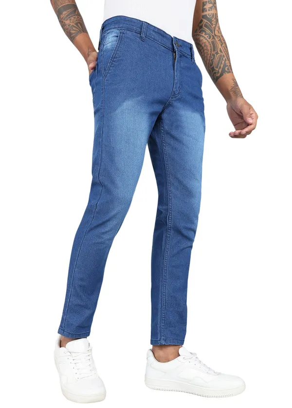 Ice_Blue_Tapered_Fit_Solid_Jeans_For_Men_With_Cotton_And_Viscose_Blend_Fabric