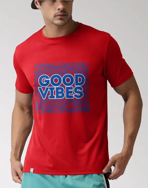 Red_Good_Vibes_Classic_Fit_Tshirt_For_Men_With_200_GSM_Biowashed_Cotton_Single_Jersey_Fabric