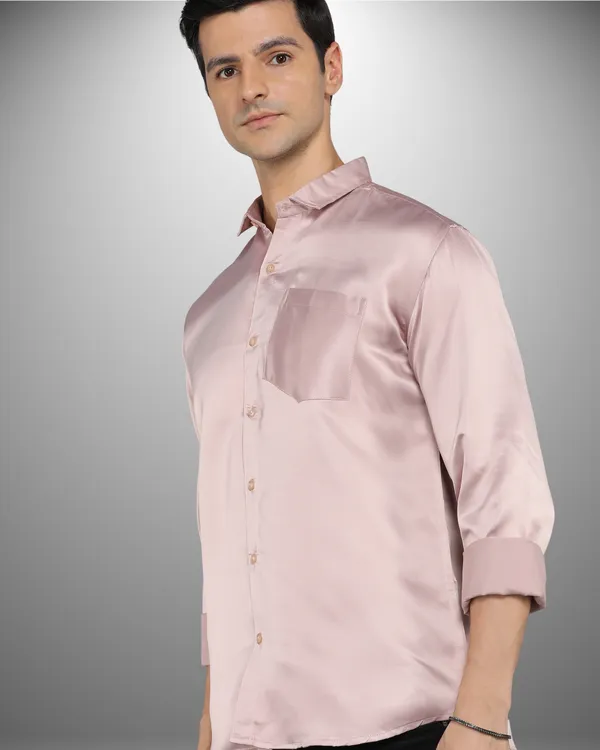 Mens_Satin_Fabric_Solid_Peach_Shirt