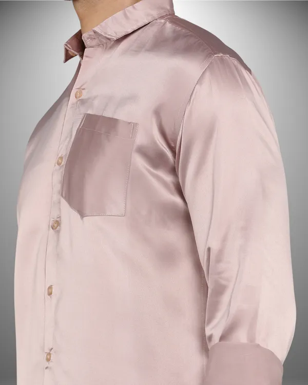Mens_Satin_Fabric_Solid_Peach_Shirt