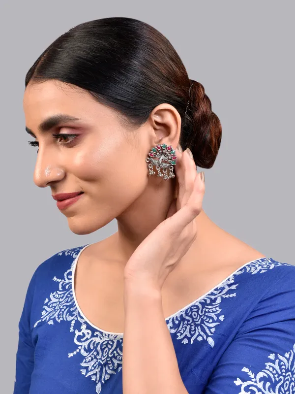 Silver_Oxidised_Earring