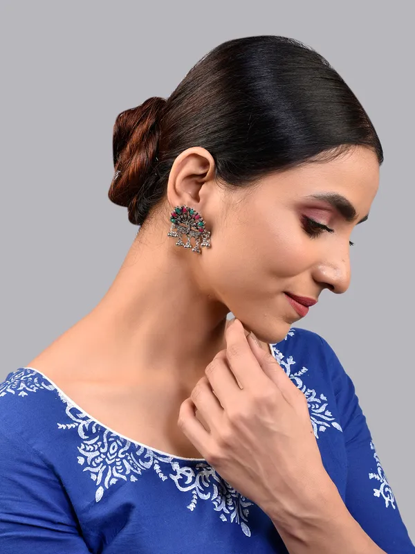 Silver_Oxidised_Earring