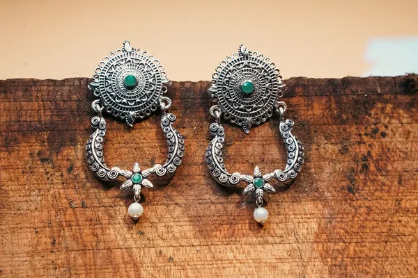 Silver_Oxidised_Earring