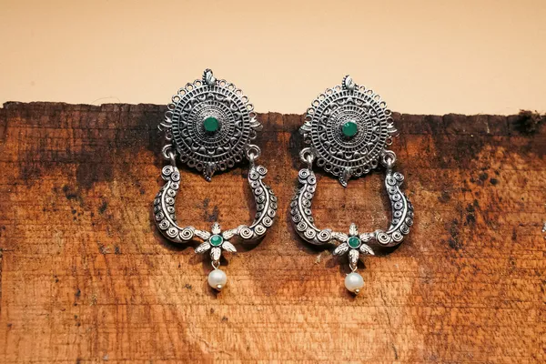 Silver_Oxidised_Earring
