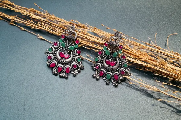 Silver_Oxidised_Earring
