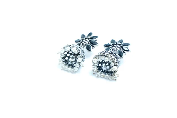 Silver_Oxidized_Jhumki_Earring