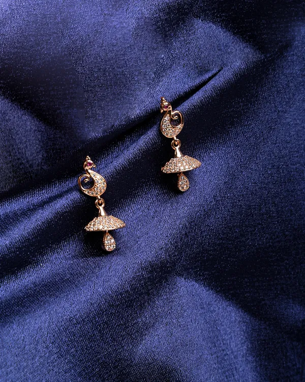 Rose_Gold-Toned_Cubic_Zirconia_Peacock_Jhumka_Earrings