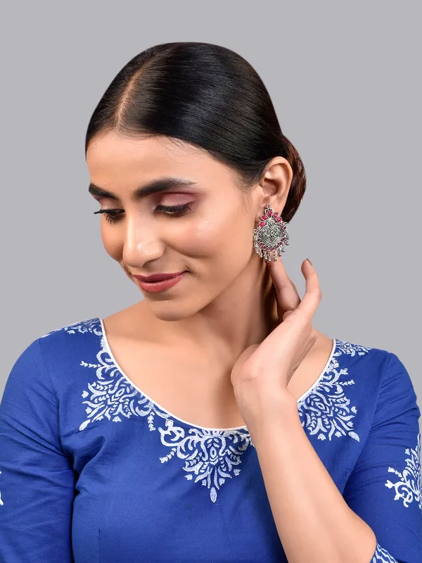 Silver_Oxidised_Earring