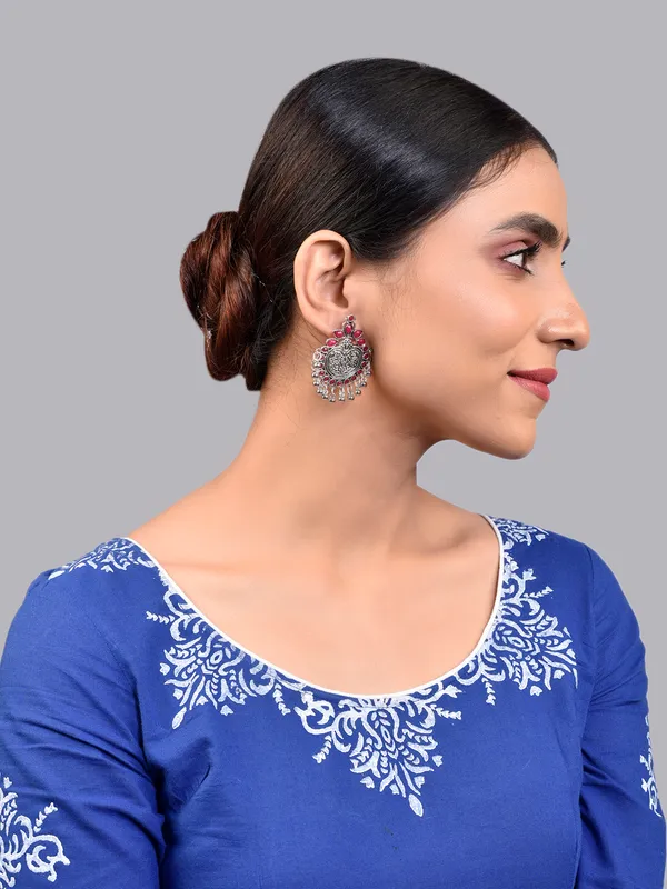 Silver_Oxidised_Earring