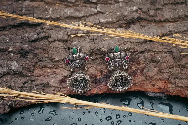 Silver_Oxidised_Earring