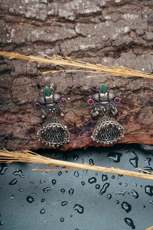 Silver_Oxidised_Earring