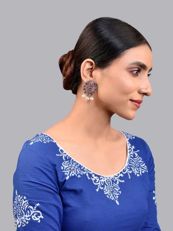 Silver_Oxidised_Earring