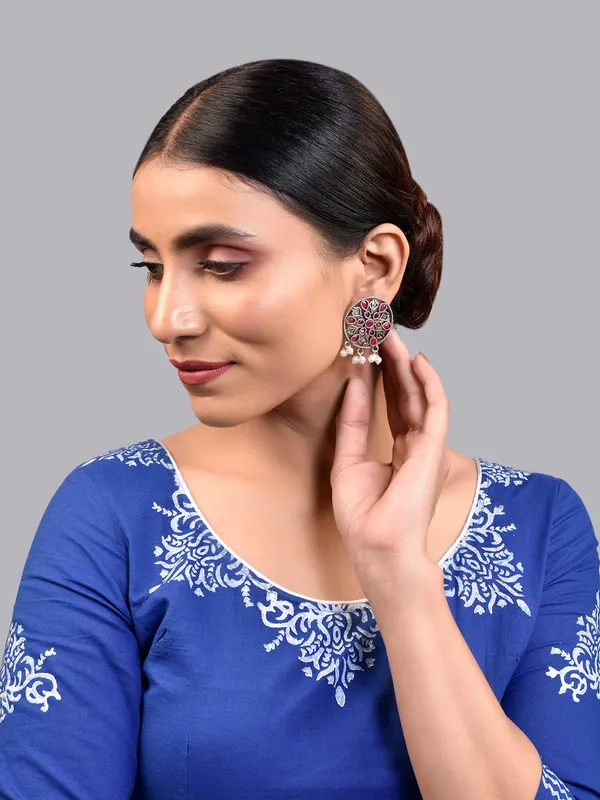 Silver_Oxidised_Earring