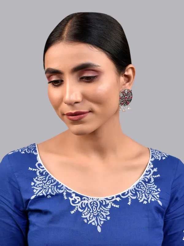 Silver_Oxidised_Earring