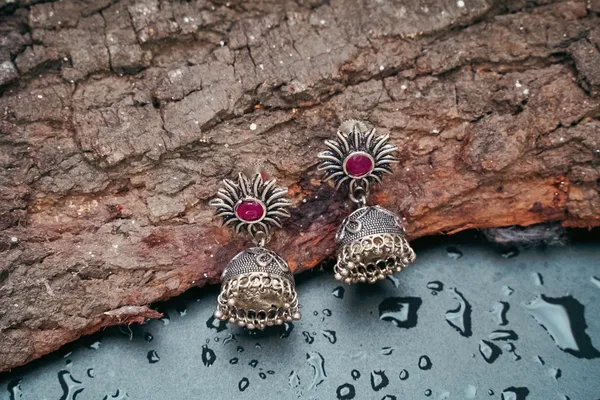 Silver_Oxidized__Jhumki_Earring