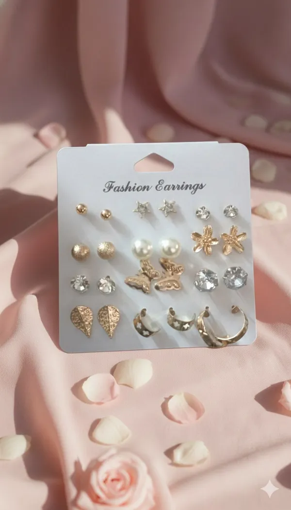 Set_of_12_Pairs_Gold-Toned_&_Stone-Studded_Fashion_Earrings