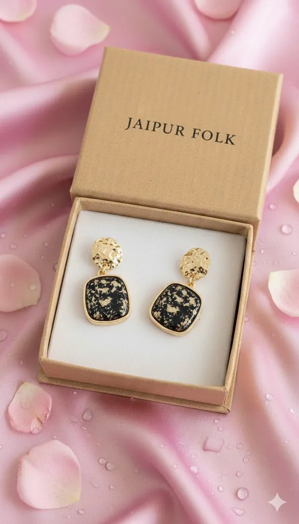 Gold_Tone_Textured_Stone_Drop_Stud_Earrings