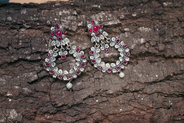 Silver_Oxidised_Earring