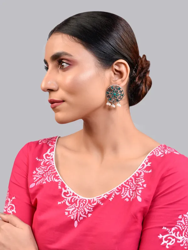 Silver_Oxidised_Earring