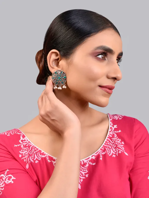 Silver_Oxidised_Earring