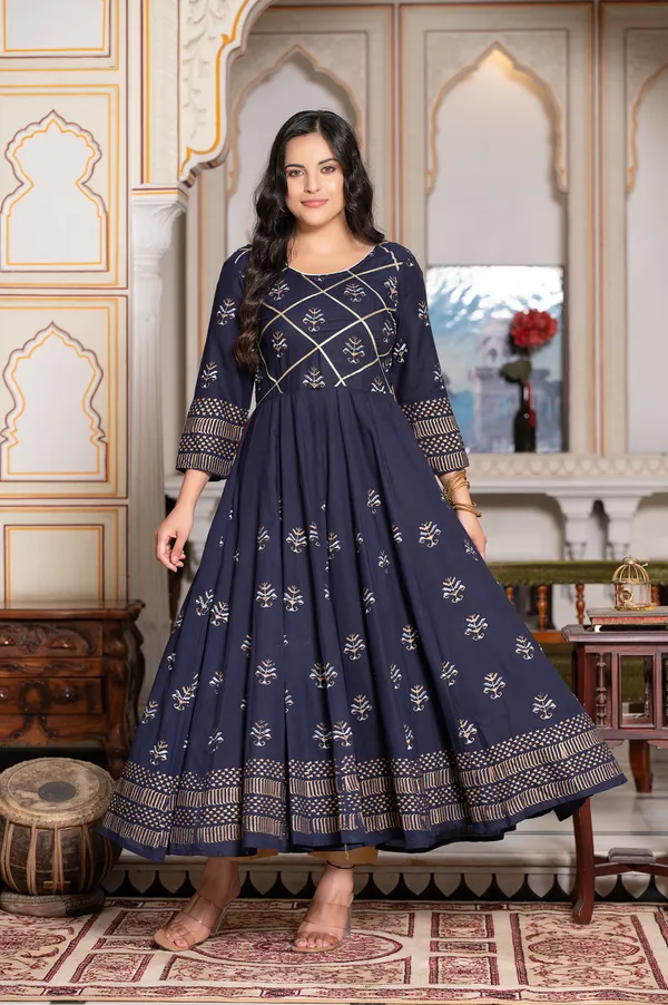 Blue_Block_Printed_Anarkali_Kurta