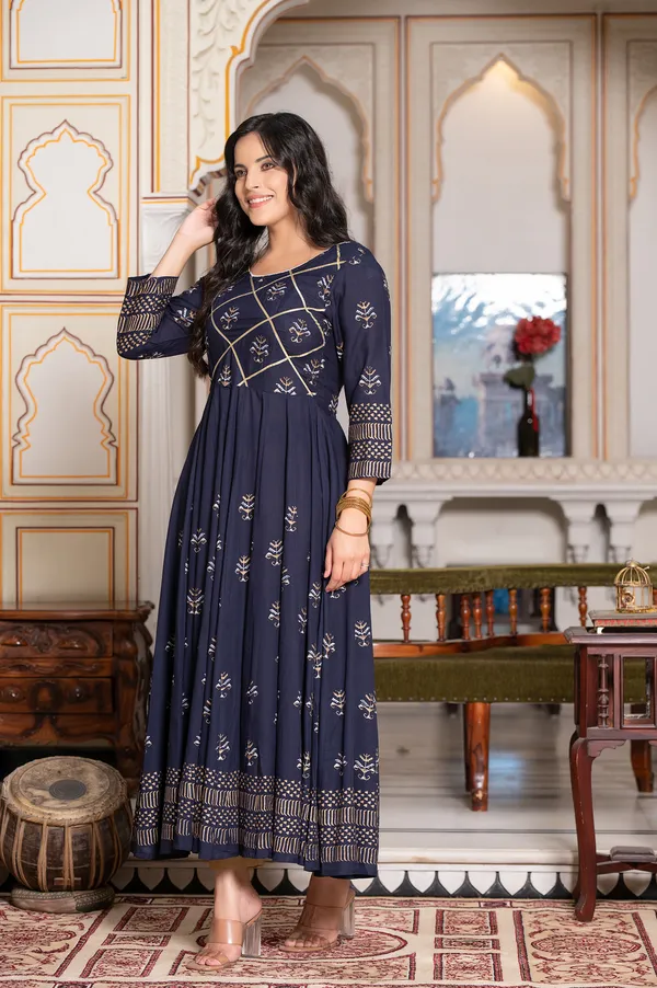 Blue_Block_Printed_Anarkali_Kurta