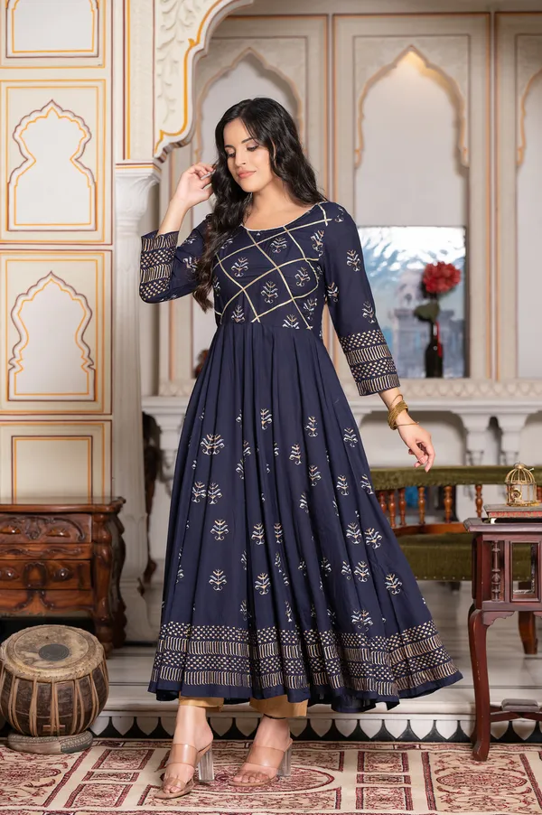 Blue_Block_Printed_Anarkali_Kurta