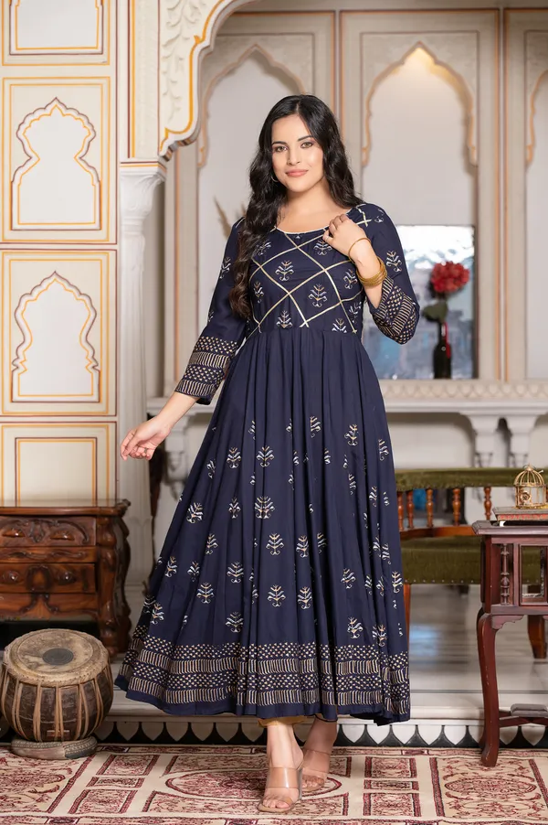 Blue_Block_Printed_Anarkali_Kurta