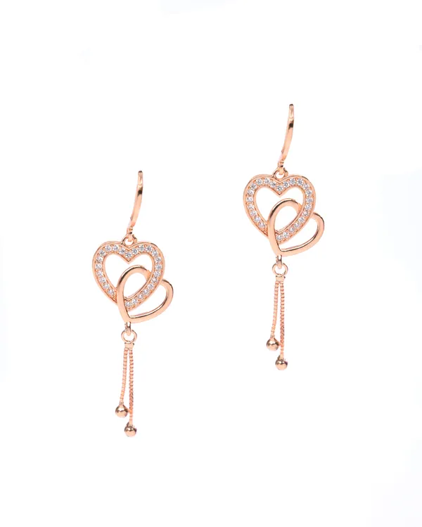 Rose_Gold-Toned_Cubic_Zirconia_Heart_Drop_Earrings_with_Tassel