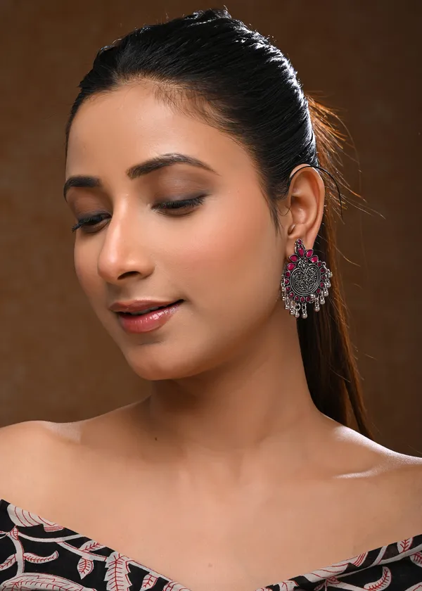 Oxidized_Silver-Toned_Engraved_Chandbali_Drop_Earrings_with_Pearl_Drops