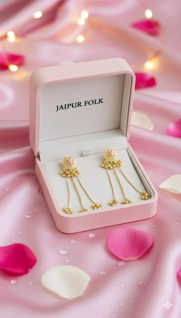 Antique_Gold_Floral_Chain_Drop_Earrings