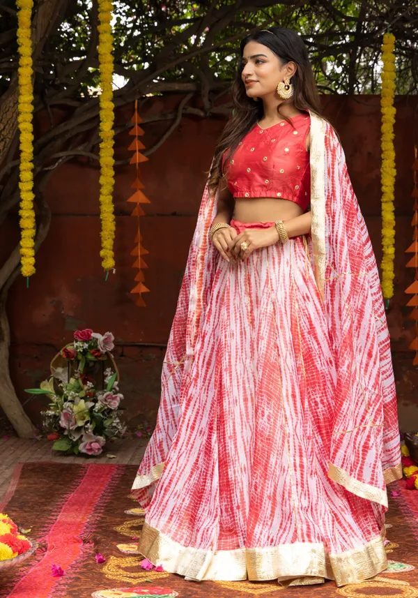 Vedika_Red_Tie_Dye_Lehenga