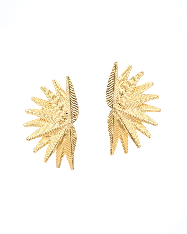 Gold-Toned_Detailed_Leaf_Stud_Earrings