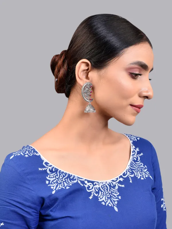 Silver_Oxidised_Earring