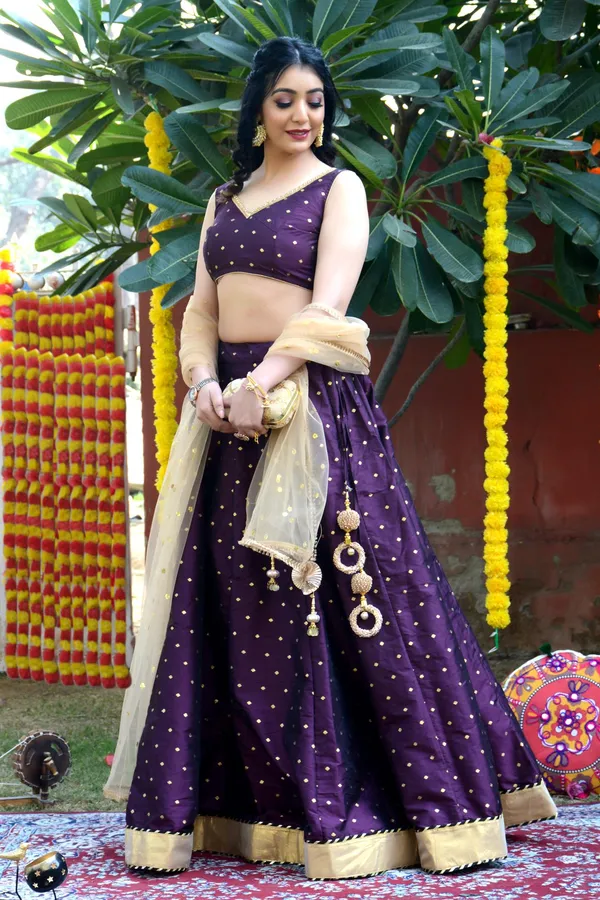 Wine_Silk_Lehenga_with_Net_Dupatta_and_Unstitched_Blouse