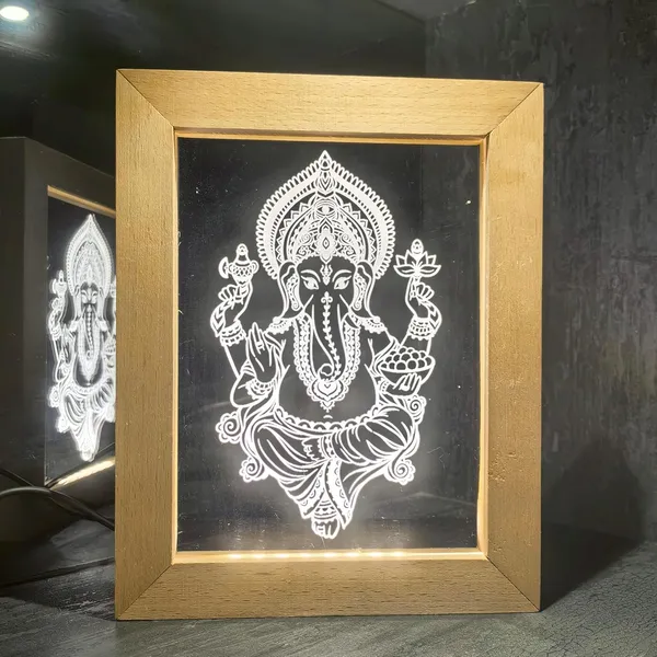 3D_Illusion_Led_Wooden_Frame_(Ganpati)