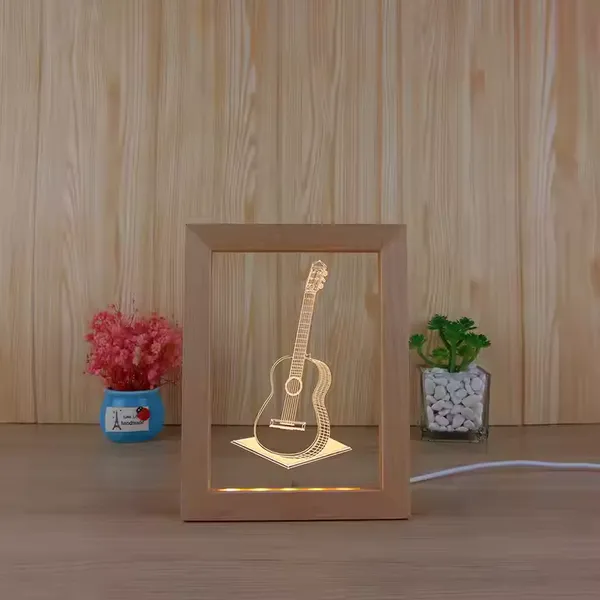 3D_Illusion_Led_Wooden_Frame_(Guitar)