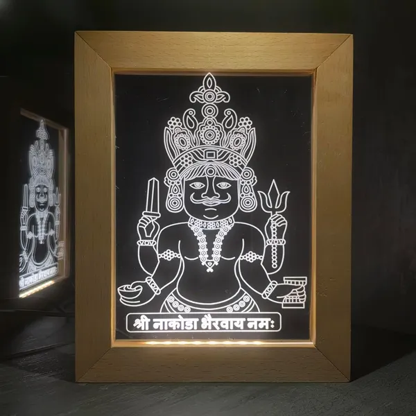 3D_Illusion_Led_Wooden_Frame_(Nakoda_Bhairav)